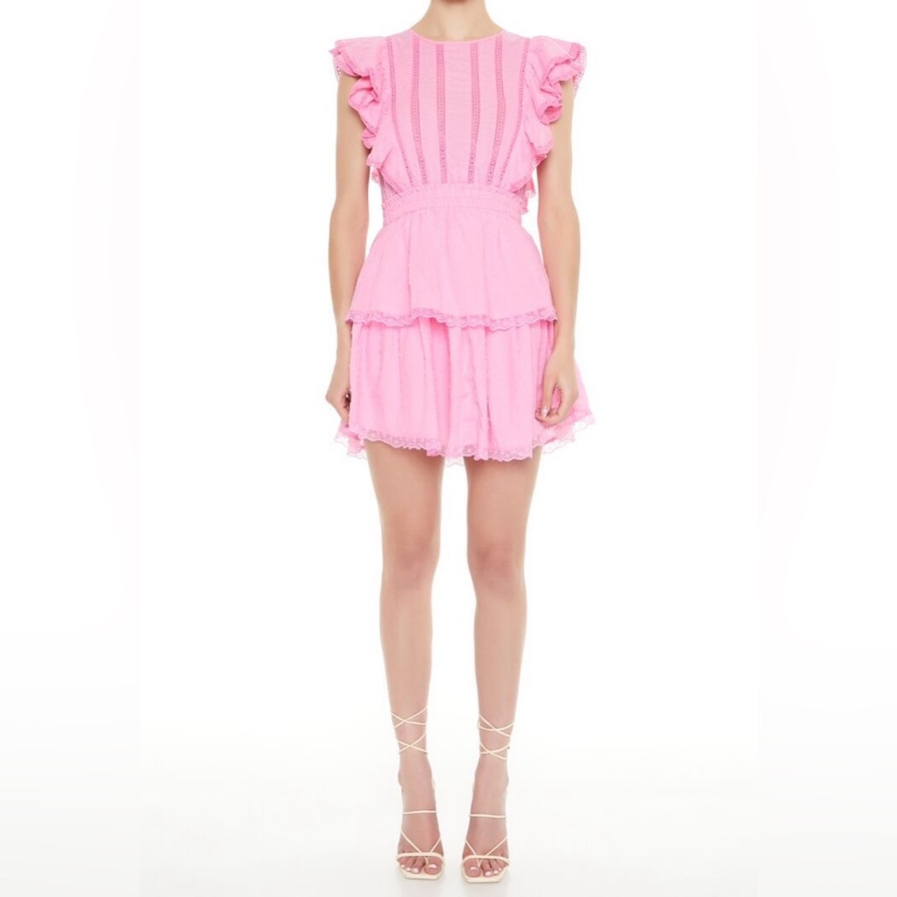 NWOT - Forever 21 Pink Ruffled Dress